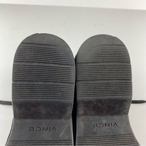 Vince Monastir Platform Lace Up Combat Boots Black Suede Size 7 - Picture 12 of 13